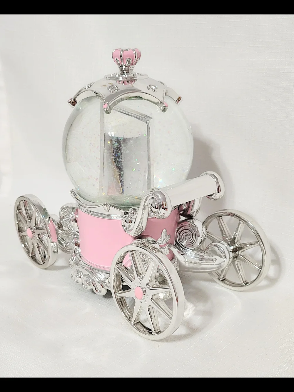 Things Remembered Musical Snow  Globe Cinderella Princess Carriage Photo Frame